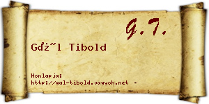 Gál Tibold névjegykártya